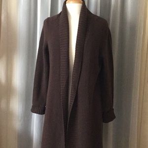 Pure Cashmere Midi Length Cardigan Sweater